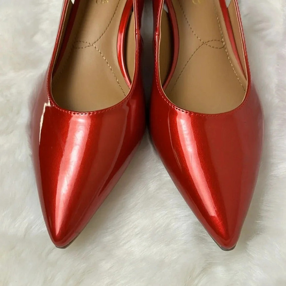 Prom,glam,shiny,2” heels,J.Renee shoe,women NEW! Shayenne,red pearl patent, - Picture 4 of 14